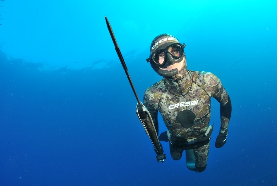 OMER 5mm Black Moon Mens Spearfishing Camo Suit 2 Piece Free Diving Wetsuit Dive 